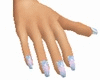 light blue nails