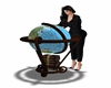 Earth globe with poses