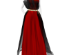Elegant Red & Black Gown
