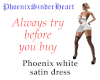 Phoenix white satin dres