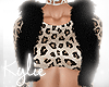 Layer Blk Glitter Fur