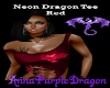 Neon Dragon Tee-Red
