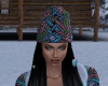 winter hat, blue. black