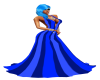 Gown de lux blue stribe