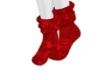 Fuzzy Red Socks
