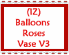 Balloons Roses Vase V3
