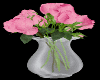 Real Pink Roses Vase