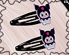 w. kuromi hair clips