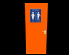 Restroom Door Orange