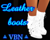Leather boots white
