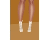 Cream knit boots