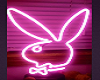 Pink Neon Bunny Sign Cutout