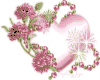 G* Pink Heart Flowers