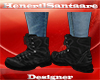 HS-Black Leather Boots M