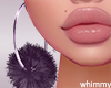 Black Fur Xmas Earrings