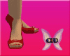 [CFD]Red Open Toed Pumps