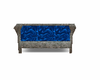 blue and crystal bench