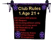 rules sign banner