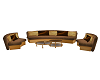 brown&wood couch