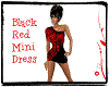 Black Red Mini Dress