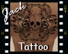 Gothic Skull Back Tattoo