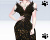 .M. Feather Gown - Black