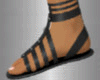 N~D Black Leather Sandal