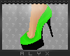 Green Rubber Stilettos