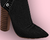 E* Black Denim Boots
