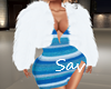 Dress/Fur-SkyBlue/Wht
