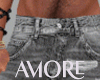 Amore Grey Ripped Shorts