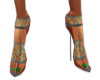 chrome&green gem heels