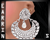 S| White earring`sKundan