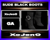 SUDE BLACK BOOTS
