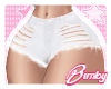 EMBX Ripped Shorts White