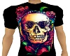 MJ-Coloured Skull on BLK