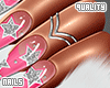 q. Pink Star Nails XL