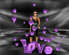 PURPLE LOVE HART 3D DECO