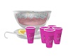 Punch bowl and cups