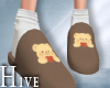 <Hv>Bear Slippers / F