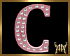 Marquee Letter C Pink