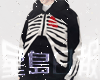 skeleton zip hoodie