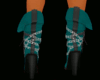 Teal chained boots