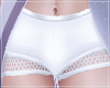 -S- White Mesh Shorts