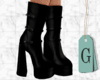 G. Leather Boots Black