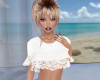 White Lace Boho Crop Top