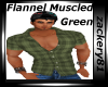 Flannel Muscled Green