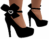 Black Bow Heart Shoes