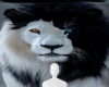 Black white lion bg