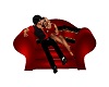 Red Couple Cuddle Chair